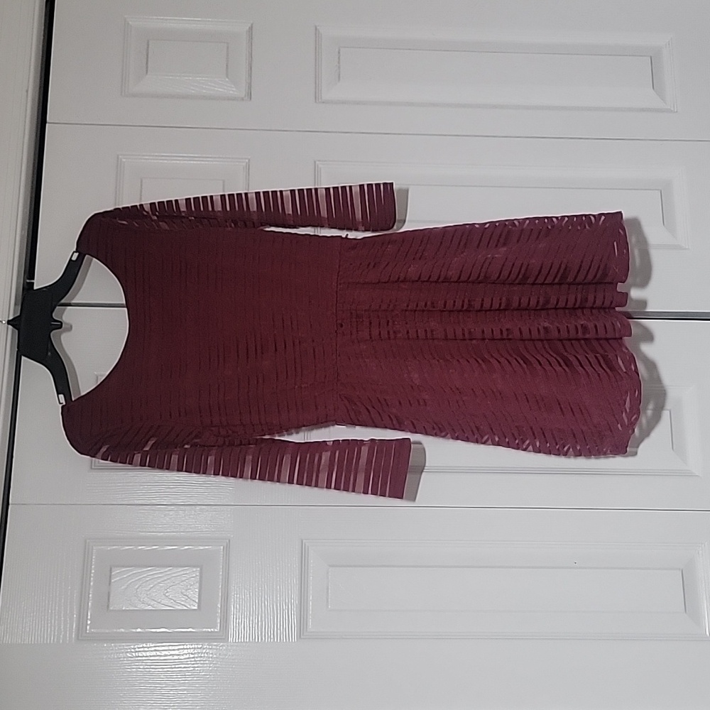 Lily Rose Maroon Dress Size Small Long Sleeve